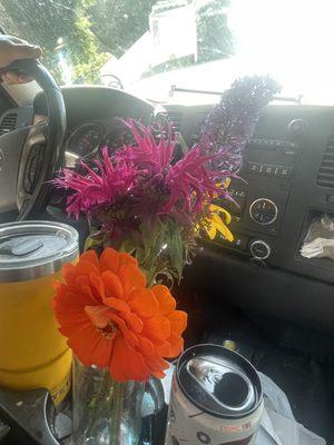 My daughter brought home beautiful flowers for her mama.