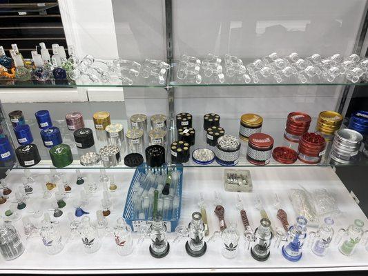 Great selection of Grinders, ash-catchers, bangers, slides, nectars and so much more!