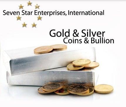 Seven Star Enterprises, International buys and sells gold and silver coins and bullion.