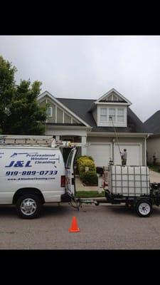 Waterfed pole cleaning! www.jlwindowcleaning.com