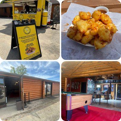 Outside at the cheese festival is Say cheese Curd Co. Which has the best cheese curds! The other pics is the inside of House of Music