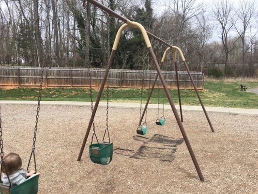 Love a playground that has swings!