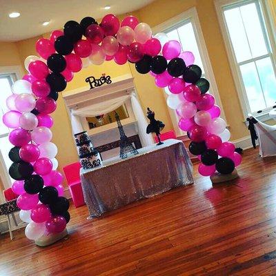 BAllOON ARCHES THAT WILL GRACE THE ROOM!! THESE GIGANTIC BEAUTIES CAN REACH UP TO 9 FEET TALL!! ANY COLOR ANY THEME!!!