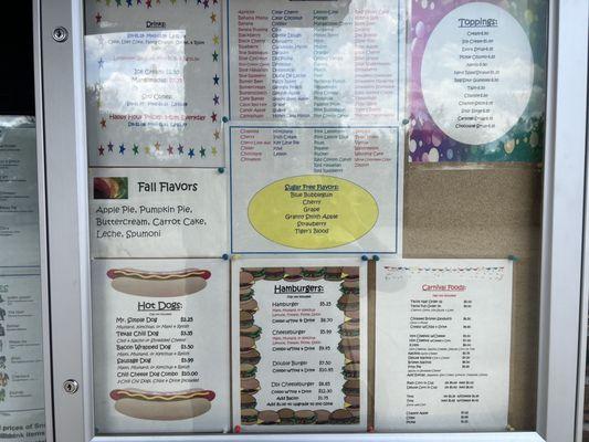 Full menu