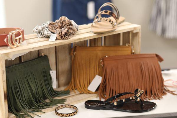 Accessories: Hair Ties, Purses, Sandals