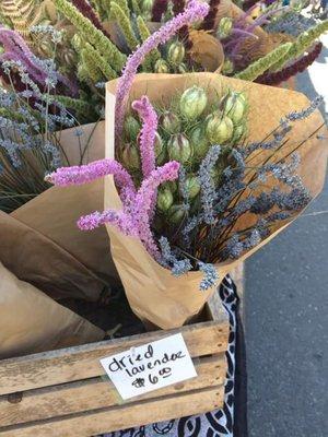 Beautiful dried bouquets.