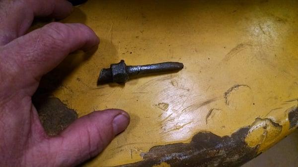 This screw did enough damage that they have to send the tire out for repair.