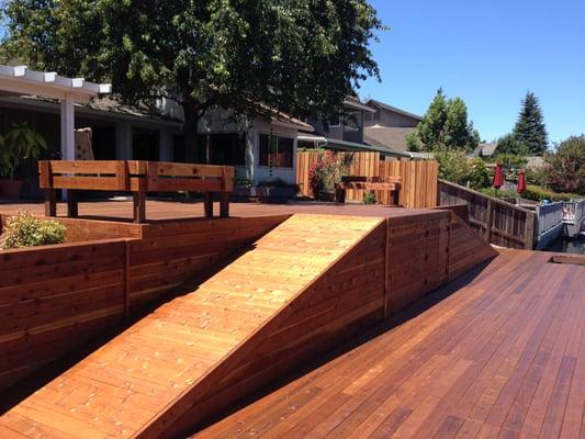 view of deck from lower level