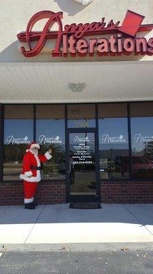 I just found Santa's picture!  He had his suit altered at Anya's in New Bern and she did a magnificent JOB! She is on his Nice list : )