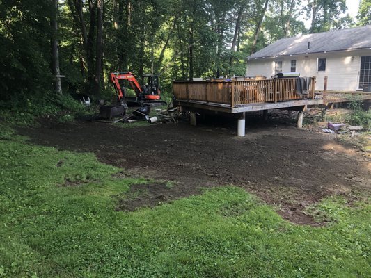 Check out this backyard getting regraded from a backyard pool getting removed.