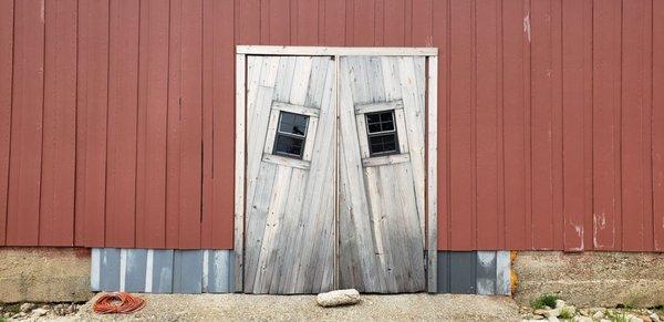 The barn doors.