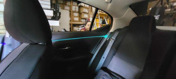 Add interior LED SRTIP CAR NEON LIGHT  SYNC TO MUSIC