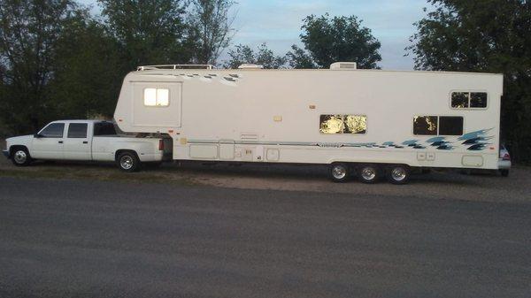 The 40 ft fifth wheel we bought.