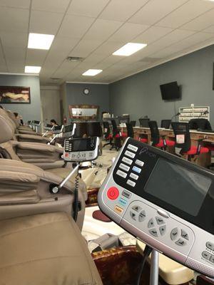 View from the first pedicure chair.