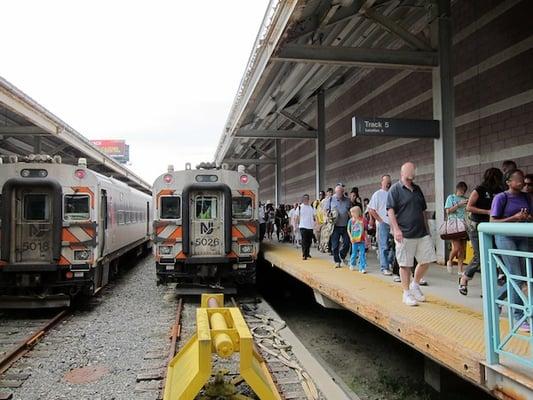 There's a NJ Transit station next to the convention center