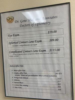 I was supposed to get the Spherical contact lens exam and was charged for the other one.