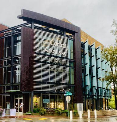 Bright and modern library along Main Street