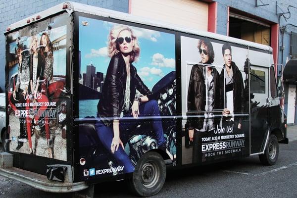 Ads on truck by KNAM Media Group