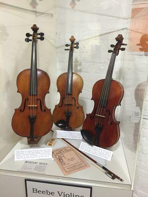 Beebe violins Made in Muskegon.