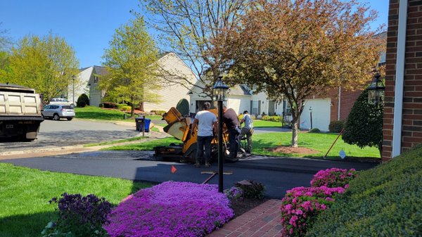 My neighbor's turn. His driveway gets resurfaced next.