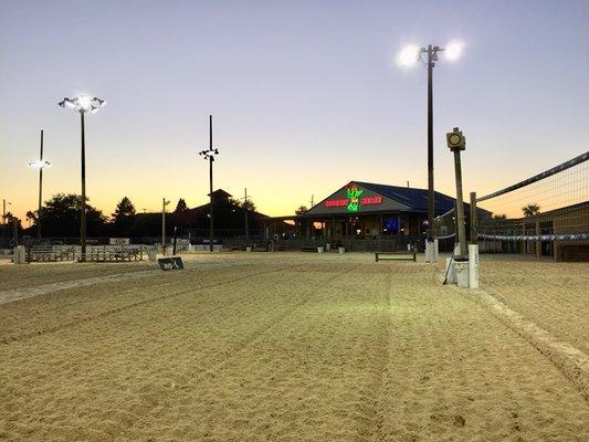 Freshly tilled sand courts for league play!