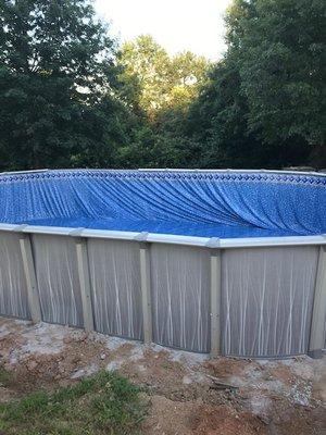 A look at their attempt to install the pool liner.