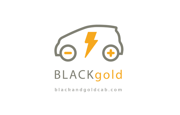 Black and Gold Cab logo example