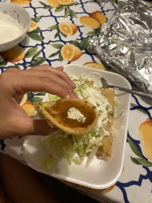 Empty tacos de papa