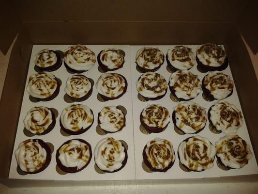 RED VELVET WITH BUTTER CREAM AND CARMEL DIZZLE