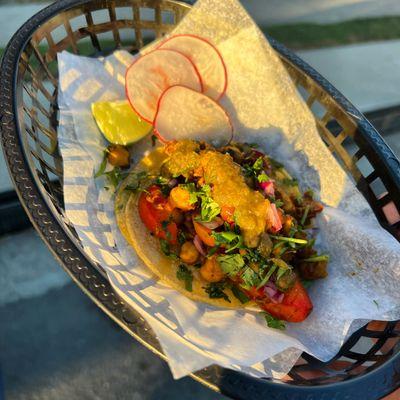 Indian vegan taco