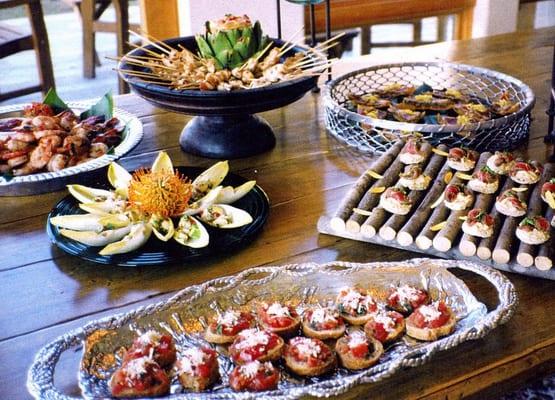 Appetizers for a summer cocktail party