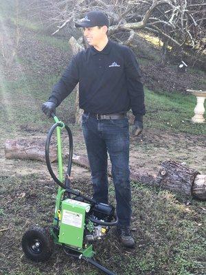 Gopher x carbon monoxide machine for burrowing pests. No poison, traps, or bait required.