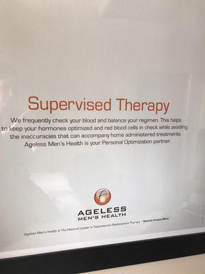 I've been going to Ageless Men's Health for over a year now and have lost 25 lbs and seen a major difference in my overall health.