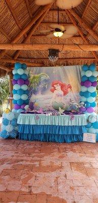 Deluxe Cake Table Decor in Little Mermaid Theme