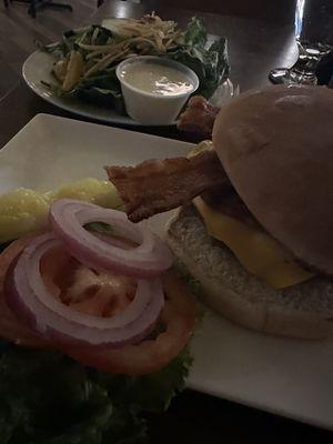 Marriott burger with side salad