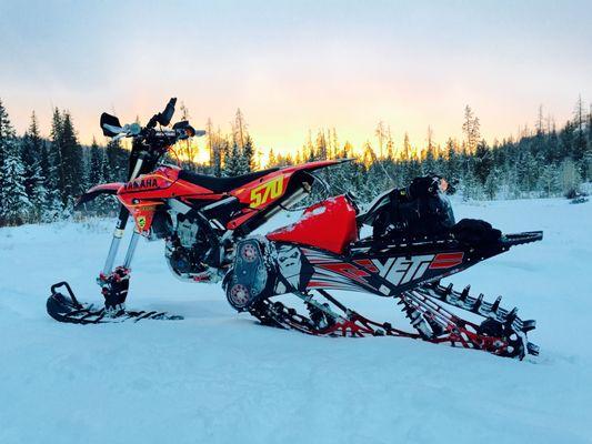 2017 Yamaha YZ450F with a custom Yeti 129SS