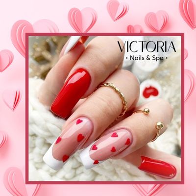 Celestial love with 'Love' nails. Glittering hearts on your fingertips, a celestial dance of romance. Embrace the magic of starlit nails!