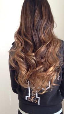 Soft blonde balayage