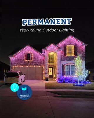 Adaptable led light decorations all year-round for outdoor lighting