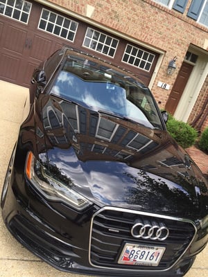 Audi A6 after a windshield replacement