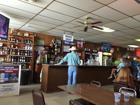 View of the bar