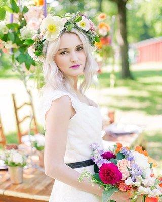 Spring Wedding Bloom!  Flower Crowns are a Favorite!!!