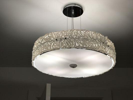 Install and assemble murano glass chandelier