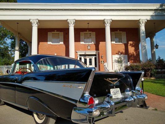 A surprise 50th wedding anniversary at Don Eaves Heritage House has the Guests of Honor delivered by one classy form of transportation!