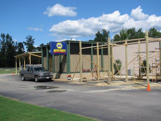 We built two pole barns for the owner