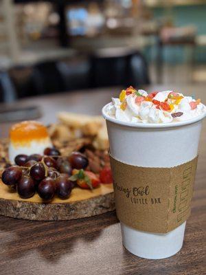 Strawberry latte with fruity pebbles