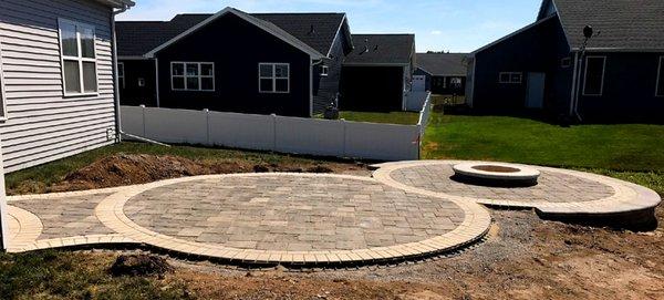 North Appleton Brick Paver Patio and Fire Pit