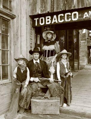 Family photo on the boardwalk.