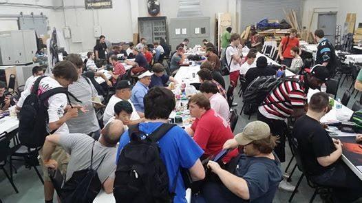 Typical Saturday, full house of players.