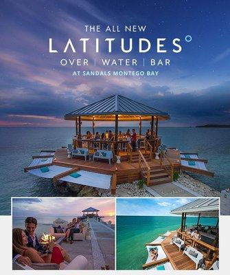 Overwater bar at Sandals